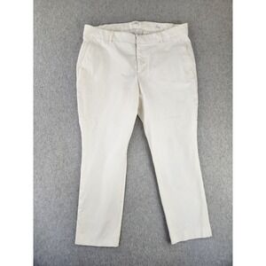 Gap Jeans Womens‎ Plus Size 20 Ivory Off-white Signature Skinny Ankle Pants